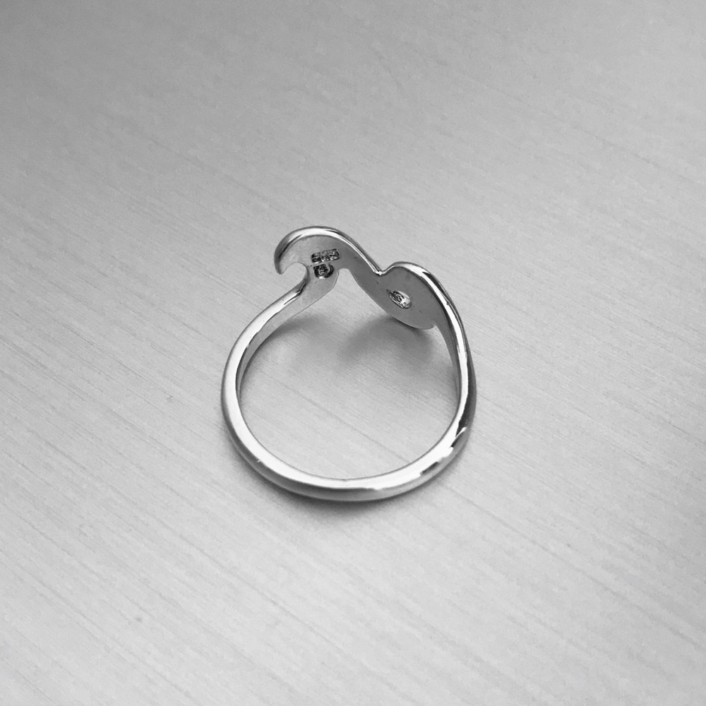 Sterling Silver Two Thick Waves Ring - image 8